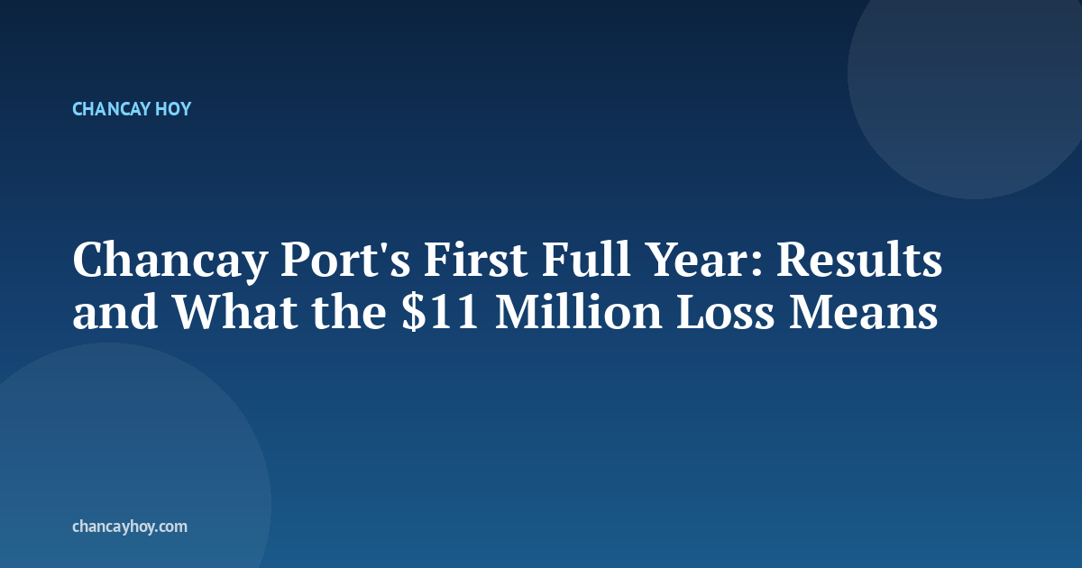 Chancay Port's First Full Year: Results and What the $11 Million Loss Means