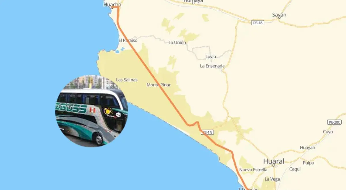 Huacho a Chancay: Ruta, distancia y tiempo