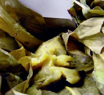 Juane de yuca con pescado salado