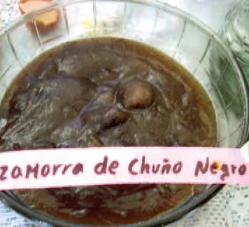 Mazamorra de chuño negro