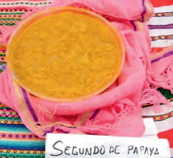 Segundo de papaya con pituca