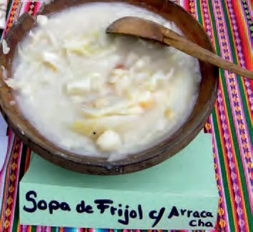 Sopa de frijol con arracacha